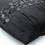 Simple Treasures - Charcoal Gray Art Silk Decorative Euro Sham