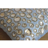 Sky Blue Diamonds - Light Blue Art Silk Decorative Euro Sham