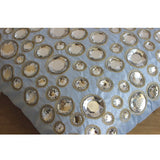 Sky Blue Diamonds - Light Blue Art Silk Throw Pillow Cover