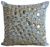 Navy Night Diamonds - Navy Blue Silk Throw Pillow Cover