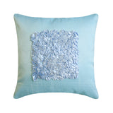 Sky Blue Love - Sky Blue Art Silk Throw Pillow Cover