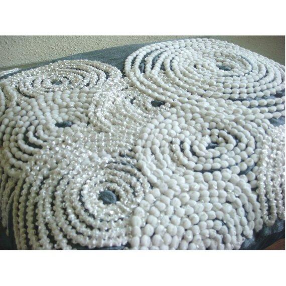 Snow Centric - Blue Art Silk Decorative Euro Sham