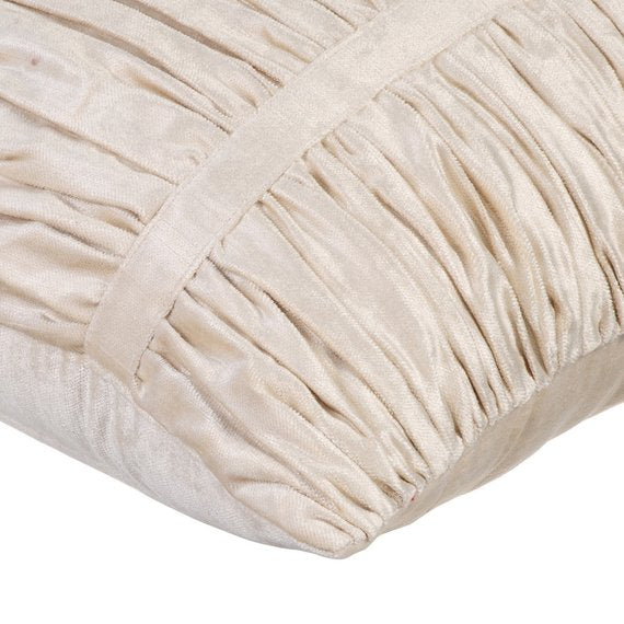 Soft Ivory Beauty - Ivory Velvet Throw Pillow Cover