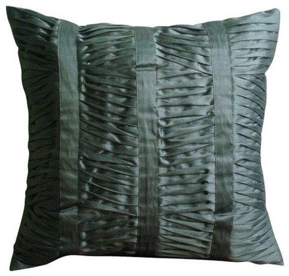 Royal Peacock Green - Royal Peacock Green Art Silk Throw Cushion Cover