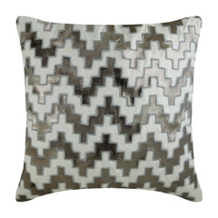 Steely Progress Applique Throw Pillow Cover