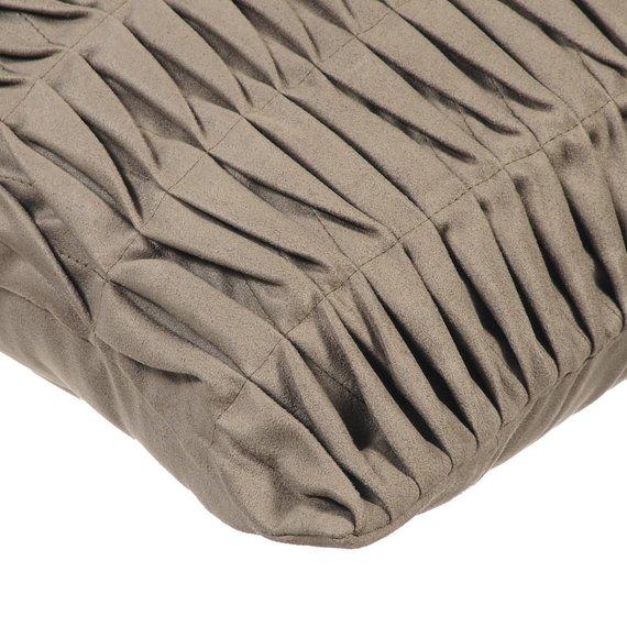 Stone Grey Wind Folds - Stone Gray Suede Decorative Euro Sham