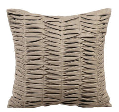 Red Wind Folds - Red Faux Suede Throw Pillow Cover