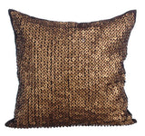 Story Of Gold Beaded Throw Pillow Cover