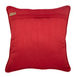 Stripe My Life - Red Silk Throw Pillow Cover