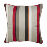 Stripe My Life - Red Silk Decorative Euro Sham