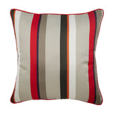 Stripe My Life - Red Silk Decorative Euro Sham