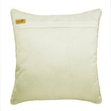 Striped With Beige - Beige Jacquard Silk Throw Pillow Cover
