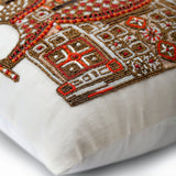 Swadika - Ivory Linen Throw Pillow Cover