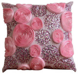 Creamy Yellow Roses - Yellow Art Silk Throw Pillow Cover