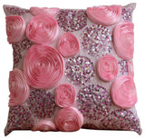 Chocolate Marigolds - Brown Art Silk Throw Pillow Cover