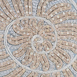 Swirl Twirl - Light Blue Cotton Linen Decorative Euro Sham