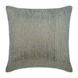 Taupe Silver Rain - Taupe Cotton Linen Decorative Euro Sham