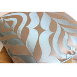 Teal Luxury - Teal Blue Jacquard Weave Throw Pillow Cover