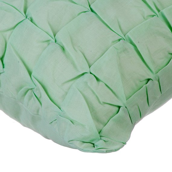 Green Eyed - Green Cotton Linen Throw Pillow Cover