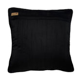 Timeless History - Black Velvet Throw Pillow Cover