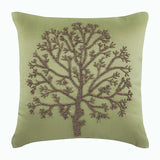 Silver Tree Of Life - Silver Art Silk Decorative Euro Sham
