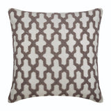 Trellis Cafe Runway - Ivory Silk Decorative Euro Sham