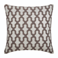 Trellis Cafe Runway - Ivory Silk Decorative Euro Sham
