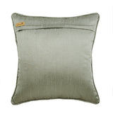 Trellis Shine - Gray Jacquard Silk Throw Pillow Cover