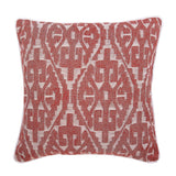 Tribal Love - Red Jacquard Silk Decorative Euro Sham