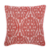 Tribal Love - Red Jacquard Silk Decorative Euro Sham
