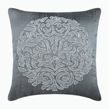 Navy Turkish Dream - Navy Blue Velvet Throw Pillow Cover
