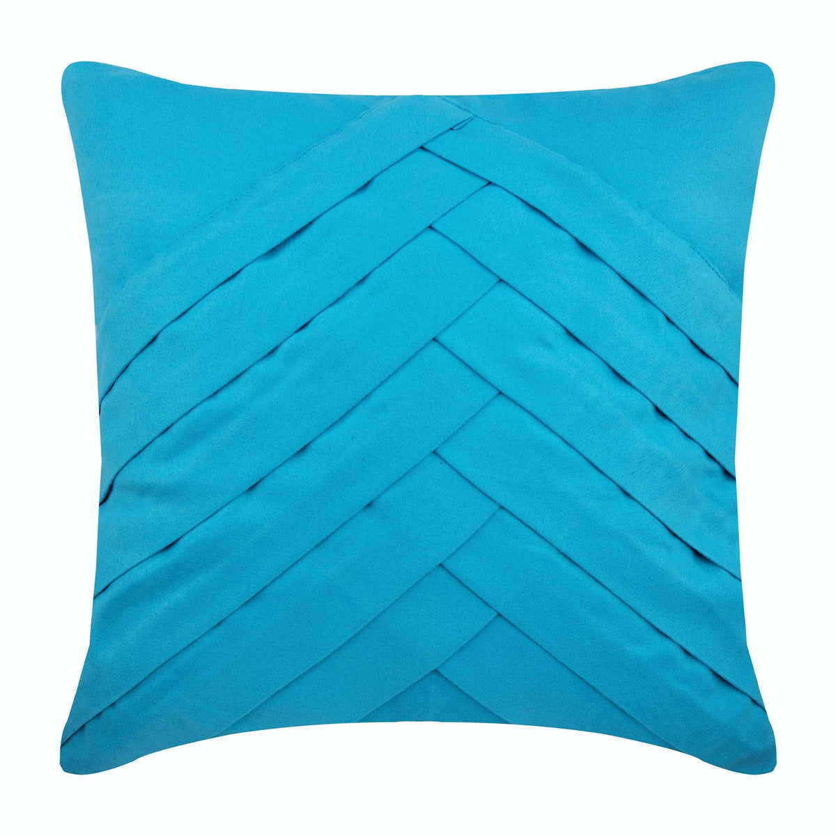Turquoise Blue No Limits No Lines - Turquoise Blue Suede Decorative Euro Sham