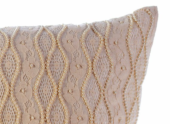 Tuscany Ivory Silk Throw Pillow Cover