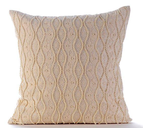 Tuscany - Ivory Art Silk Decorative Euro Sham