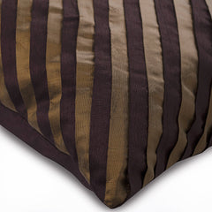 Unfolding Brown Antique - Brown Art Silk Decorative Euro Sham