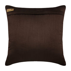 Unfolding Brown Antique - Brown Art Silk Decorative Euro Sham
