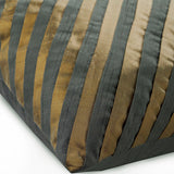 Unfolding Grey Copper - Gray Art Silk Throw Pillow Cover