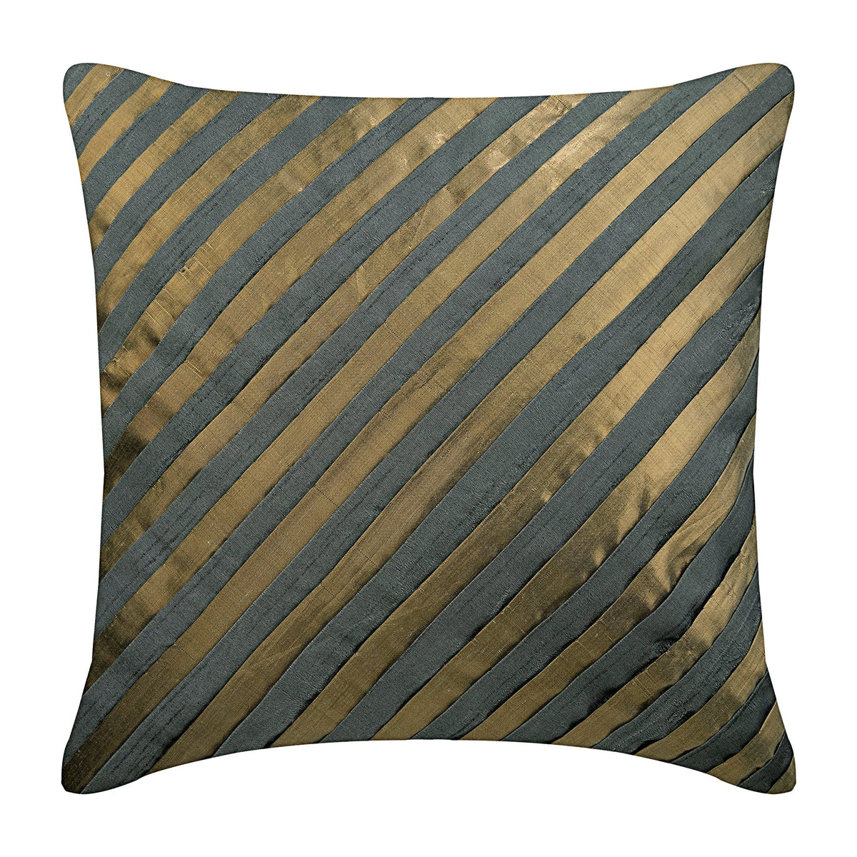 Unfolding Grey Copper - Gray Art Silk Decorative Euro Sham