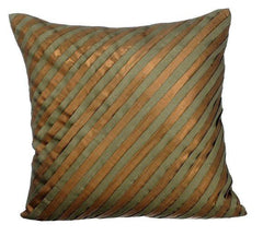 Unfolding Olive Copper Euro Sham