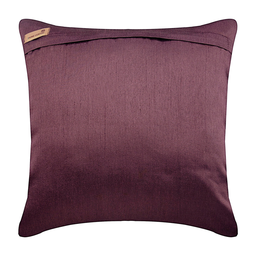 Unfolding Purple Copper - Purple Art Silk Throw Pillow Cover