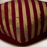 Unfolding Red Copper - Red Art Silk Throw Pillow Cover