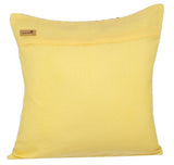 Unfolding Yellow - Yellow Art Silk Throw Pillow Cover