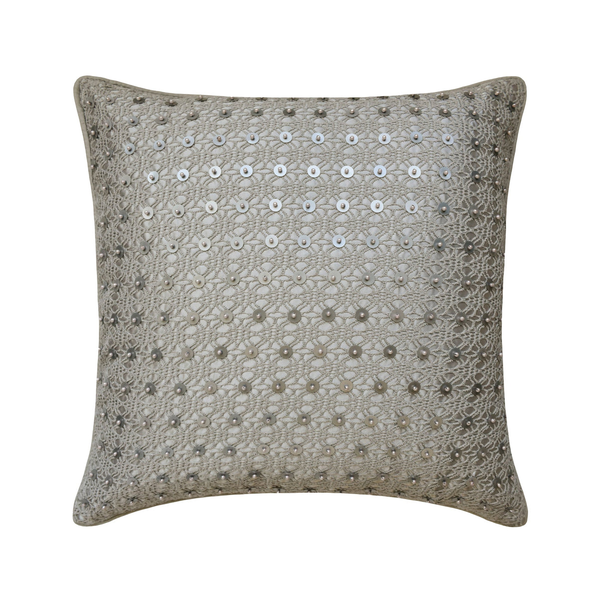 Vanilla Face - Silver Silk Decorative Euro Shams