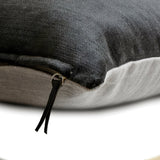 Velvet Grey Jules - Grey Velvet Throw Pillow Cover