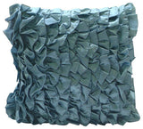 Vintage Clover Green - Clover Green Satin Throw Pillow Cover