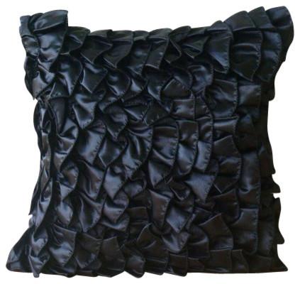 Vintage Peach - Beige Satin Decorative Euro Sham