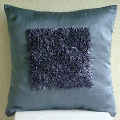 Vintage Blue Love - Blue Art Silk Decorative Euro Sham