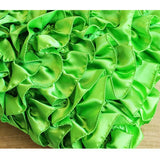 Vintage Clover Green - Clover Green Satin Throw Pillow Cover