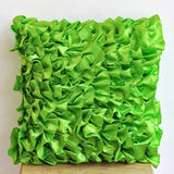 Vintage Clover Green - Clover Green Satin Throw Pillow Cover