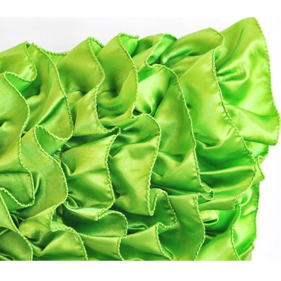 Vintage Clover Green - Clover Green Satin Throw Pillow Cover